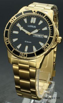 Zegarek męski Lorus na złotej bransolecie RH362AX9 falowana tarcz (3).jpg
