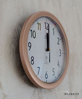Zegar na ścianę sterowany radiowo JVD rose gold RH612.10 ✓Zegary ścienne atomowe ✓Zegar ścienny sterowane radiowo (10).JPG
