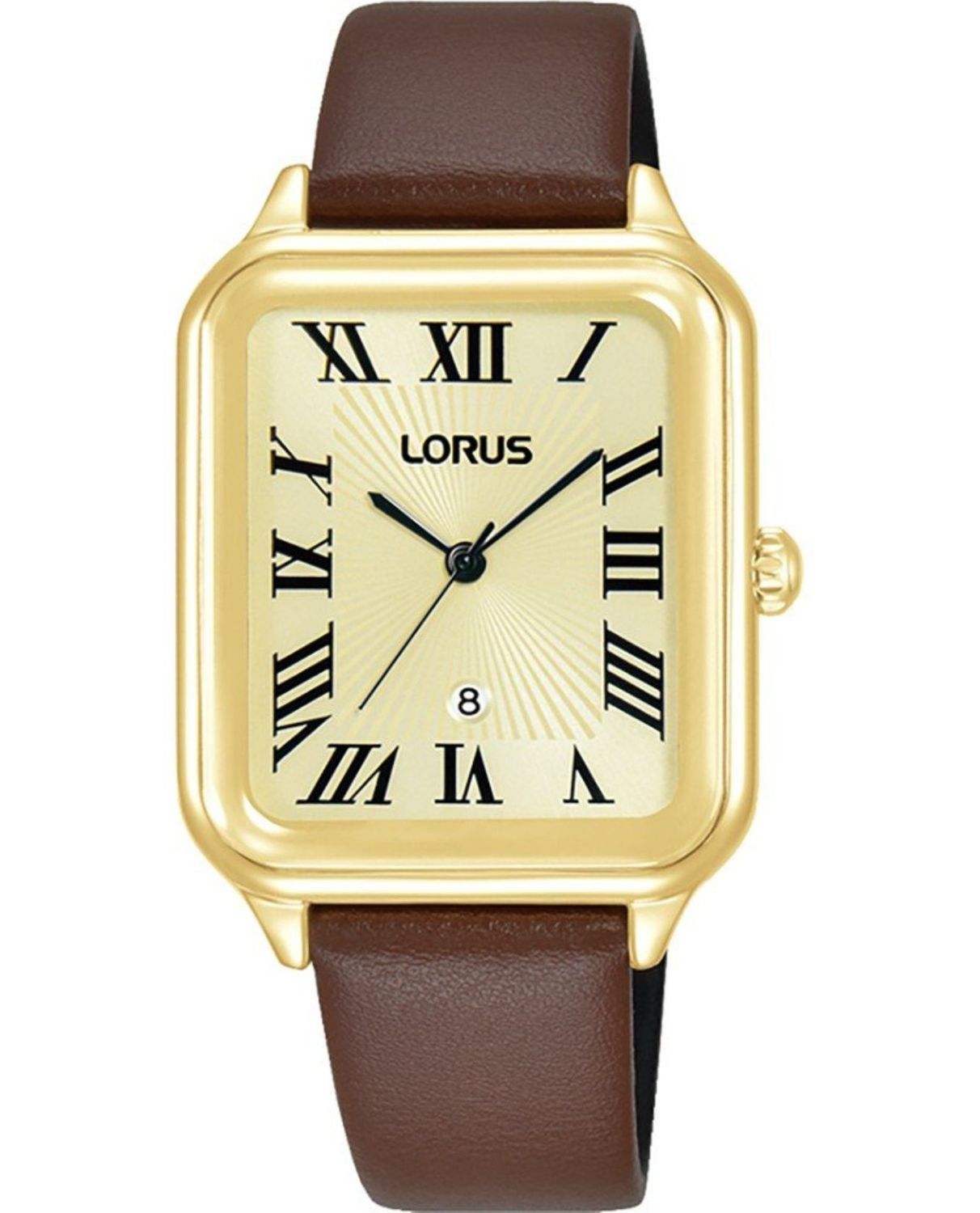 Lorus RH742BX9 – Damski zegarek kwarcowy złoty, skórzany pasek.jpg