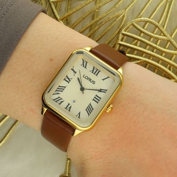 Lorus RH742BX9 – Damski zegarek kwarcowy złoty, skórzany pasek gold.jpg