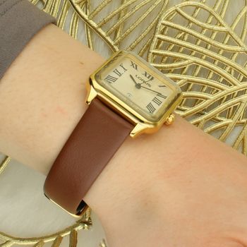 Lorus RH742BX9 – Damski zegarek kwarcowy złoty, skórzany pasek lorus.jpg