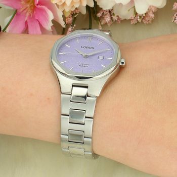 Zegarek Lorus Classic Lady RH747BX9 zegarek damski z fioletową tarczą i bransoletą fashion.jpg