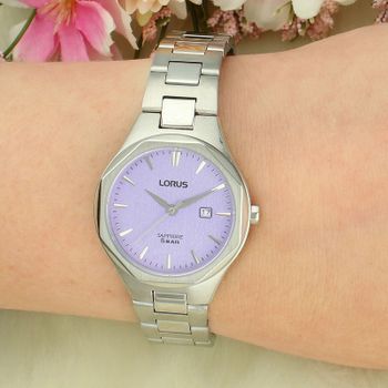 Zegarek Lorus Classic Lady RH747BX9 zegarek damski z fioletową tarczą i bransoletą fiolet.jpg