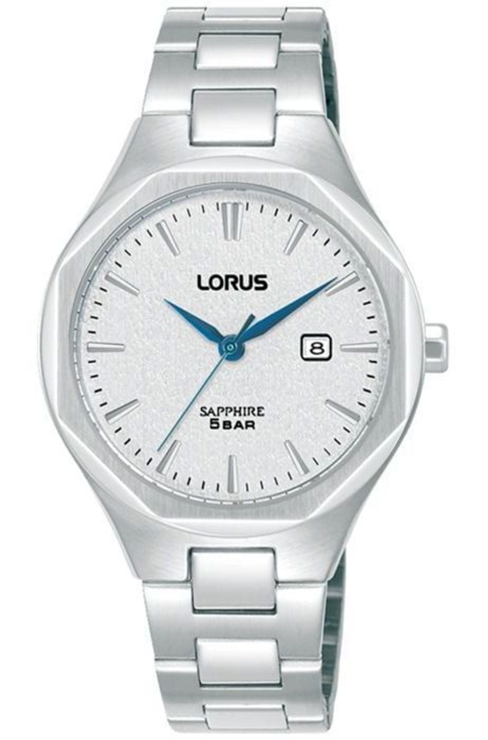Lorus RH753BX9 damski zegarek srebrny – niebieskie wskazówki szafirowe szkło (2).jpg