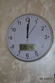 Zegar ścienny sterowany radiowo Srebrny kolor JVD RH78.1 ✓Zegary ścienne✓Zegar ścienny ✓Nowoczesne zegary (6).JPG