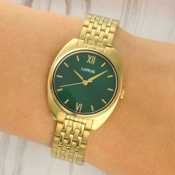 Zegarek damski Lorus RH844CX9 złoty z zieloną tarczą Sunray green.jpg