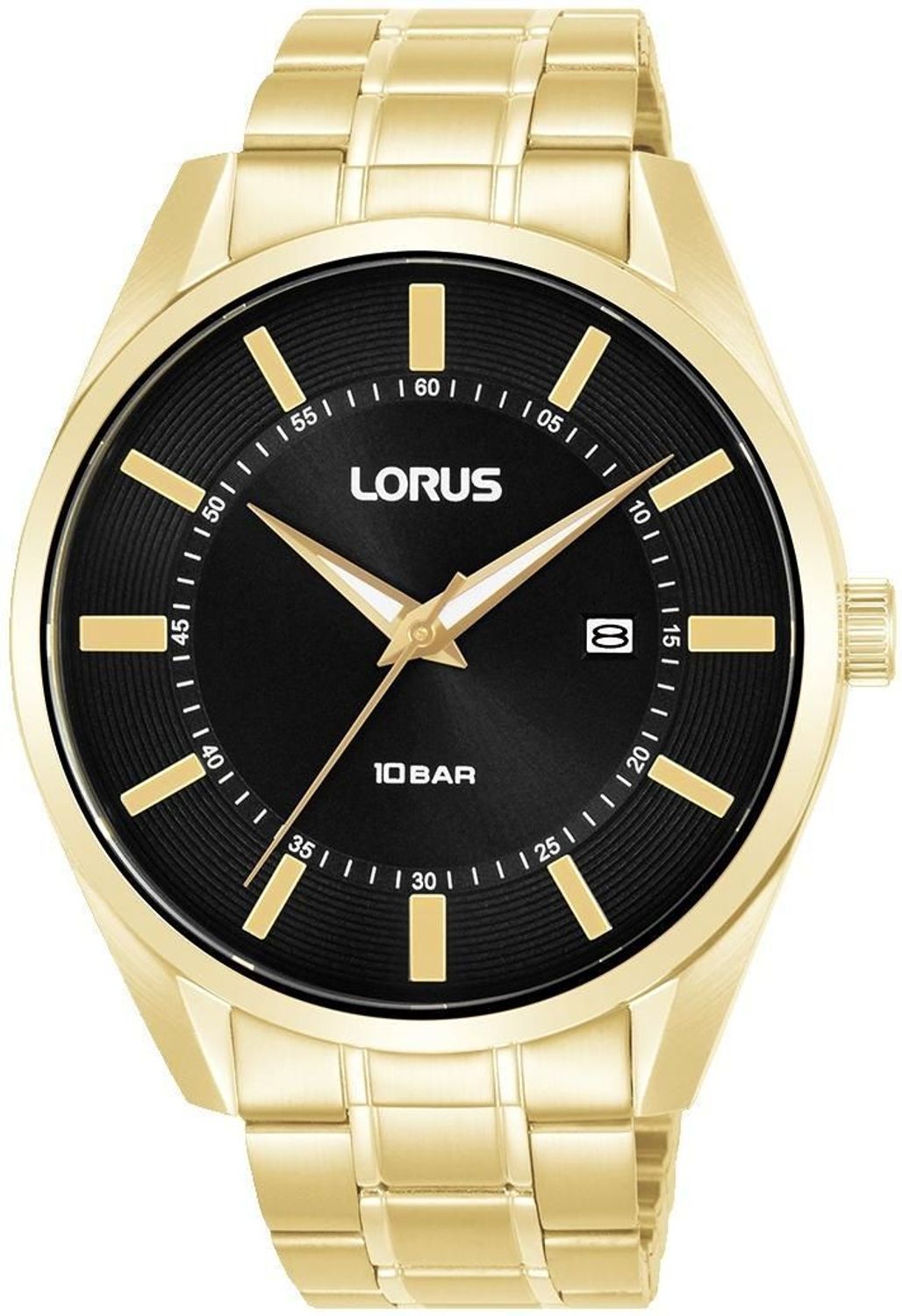 Lorus RH914SX9 zegarek męski złoty czarna tarcza 100M.jpg