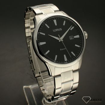 Zegarek męski na bransolecie z czarną tarczą Lorus RH917MX9 (1).jpg