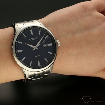 Zegarek męski na bransolecie stalowej z klasyczną z niebieską tarczą w wyraźnymi cyframi Lorus RH919MX9 ✓ (5).jpg