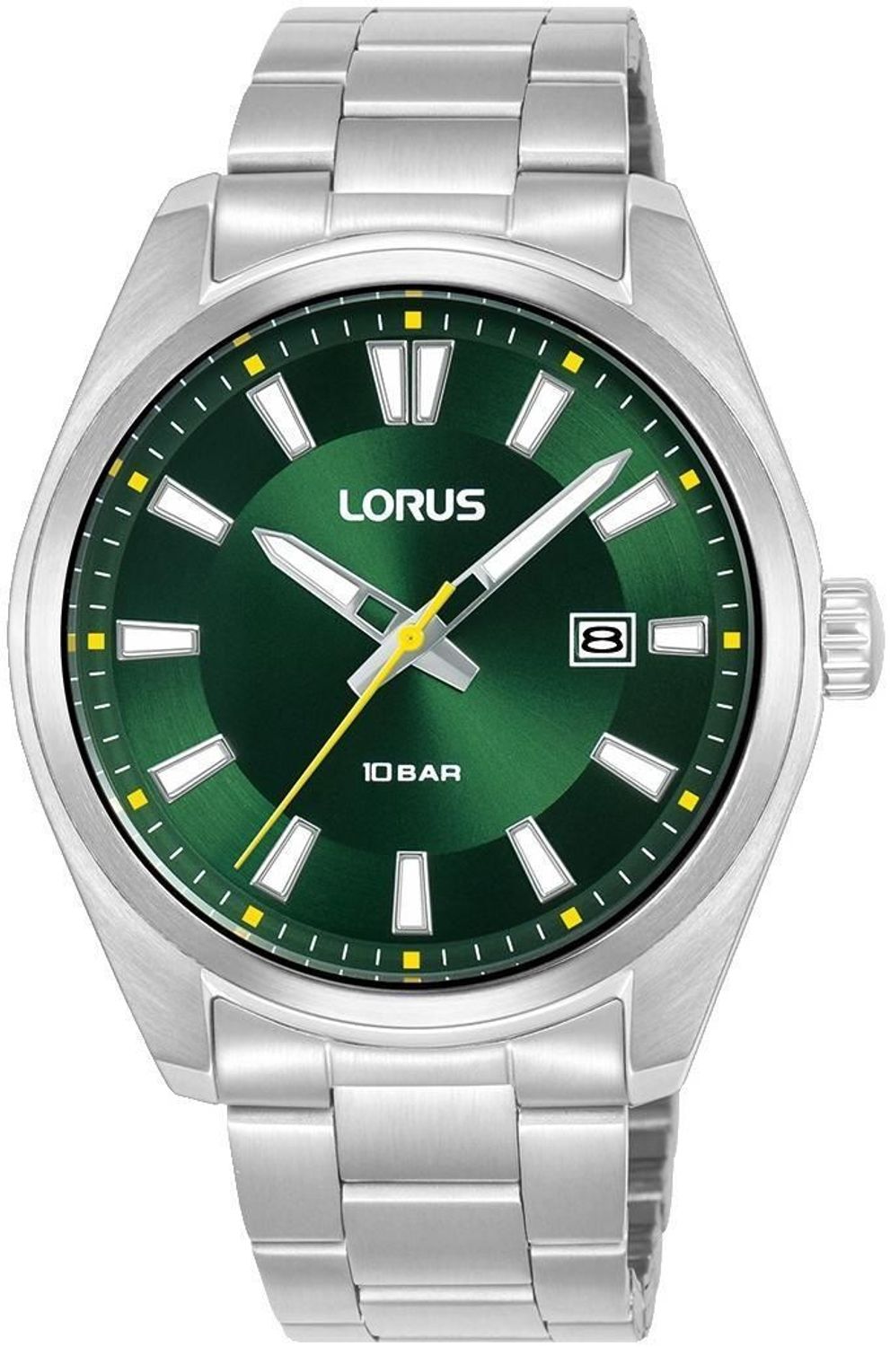 Lorus RH921SX-9 – zegarek męski na bransolecie, zielona tarcza, WR100.jpg