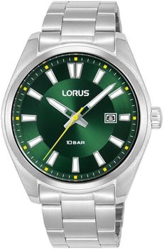 Lorus RH921SX-9 – zegarek męski na bransolecie, zielona tarcza, WR100.jpg