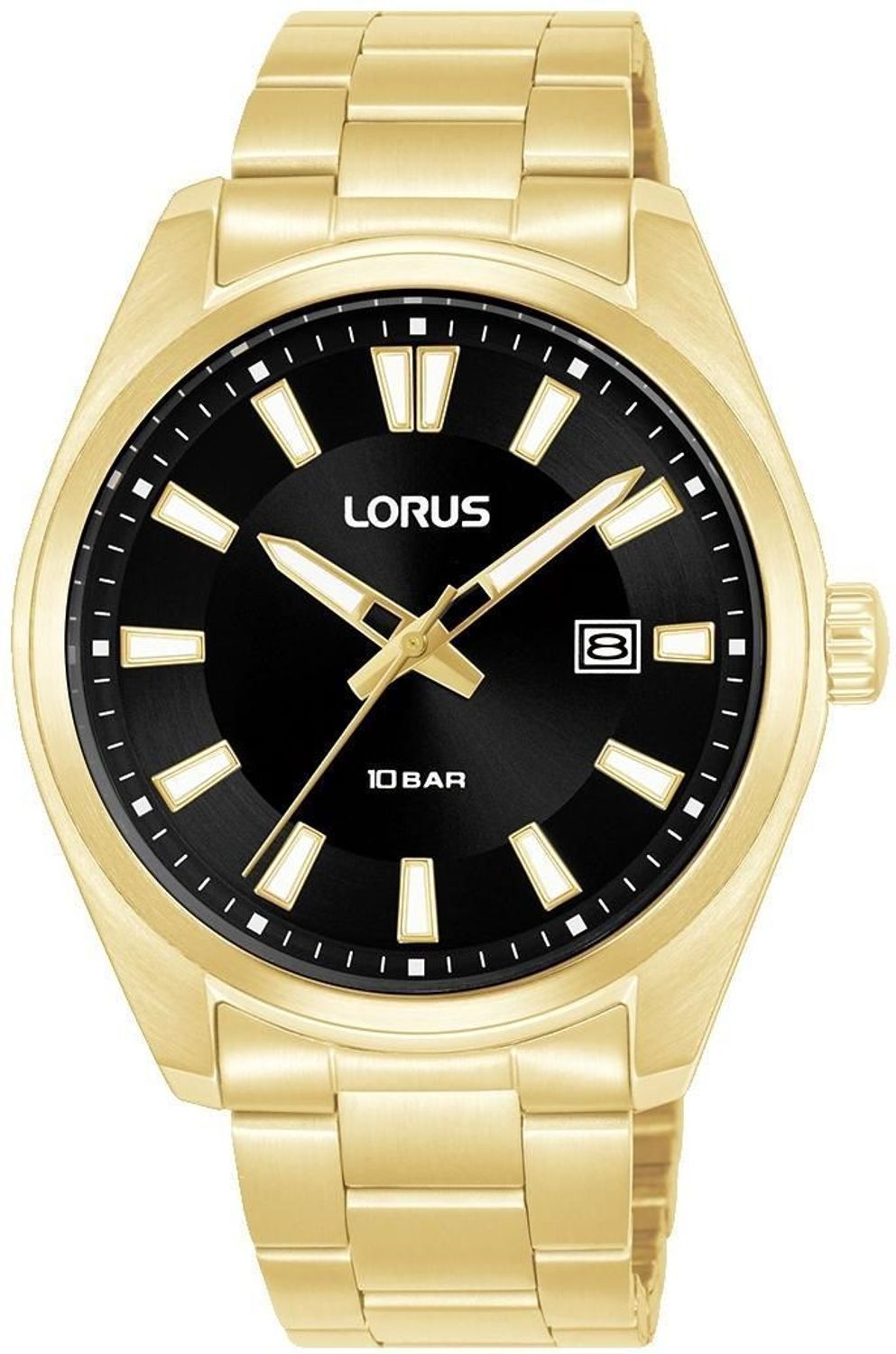 Lorus RH922SX9 – złoty zegarek męski 100m datownik.jpg