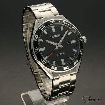 Zegarek ⌚ męski na bransolecie Lorus RH939NX9 z czarną tarczą to zegarek wodoszczelny (1).jpg