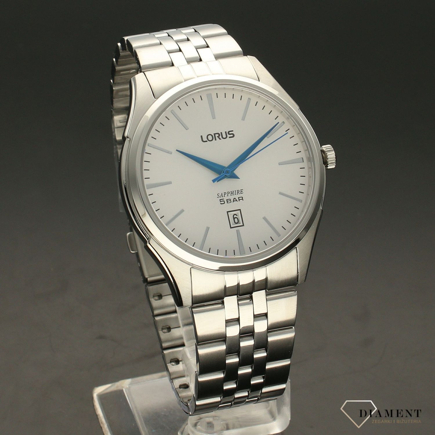 Zegarek męski na bransolecie z szafirowym szkłem LORUS RH943NX9.jpg