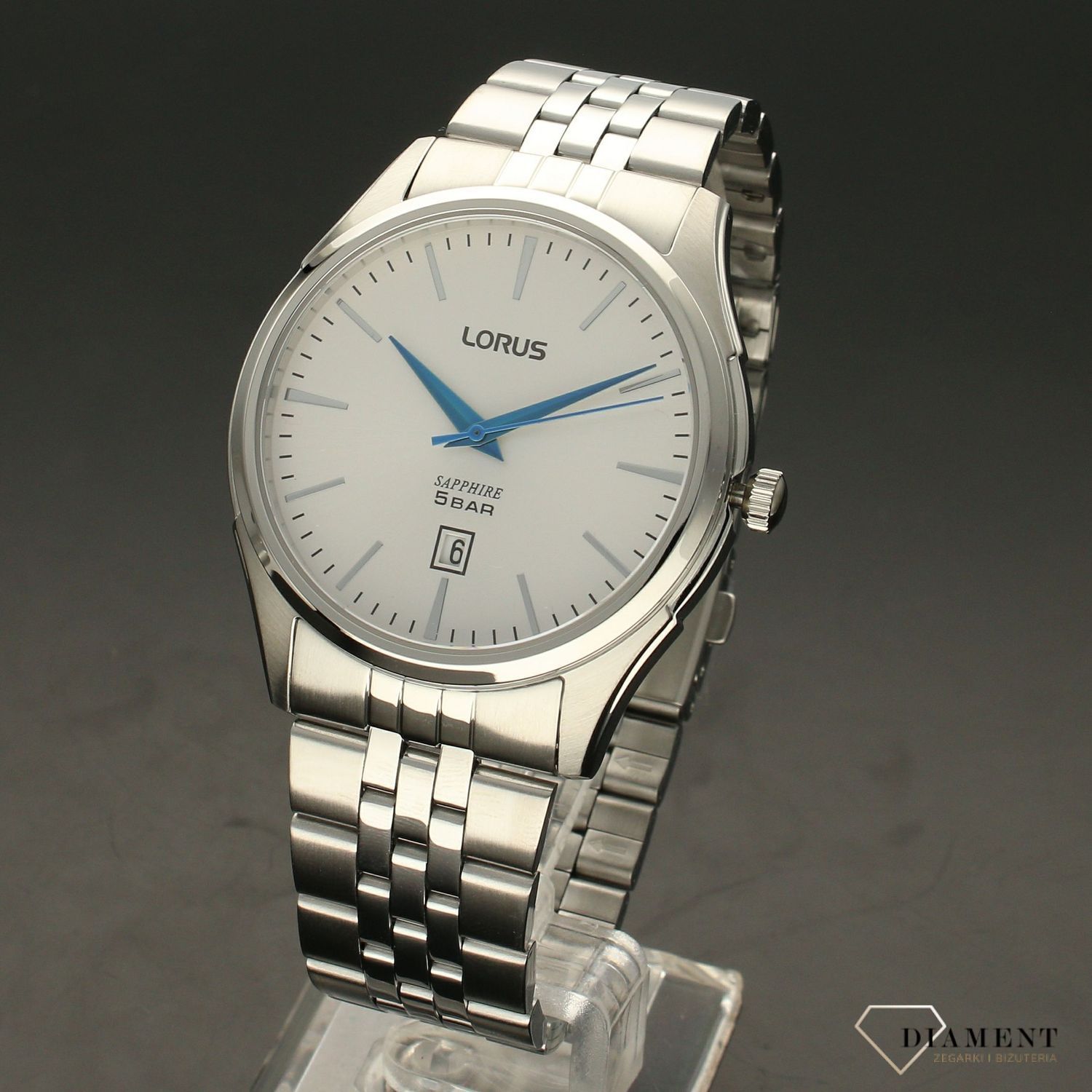 Zegarek męski na bransolecie z szafirowym szkłem LORUS RH943NX9.jpg