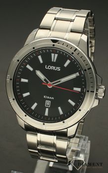 Zegarek męski Lorus Sport RH945MX5. Zegarek męski na srebrnej bransolecie. Zegarek męski z datownikiem. Zegarek męski kwarcowy z wodoszczelnością 10 BAR. Idealny męski zegarek na prezent. Grawer.  (4).jpg
