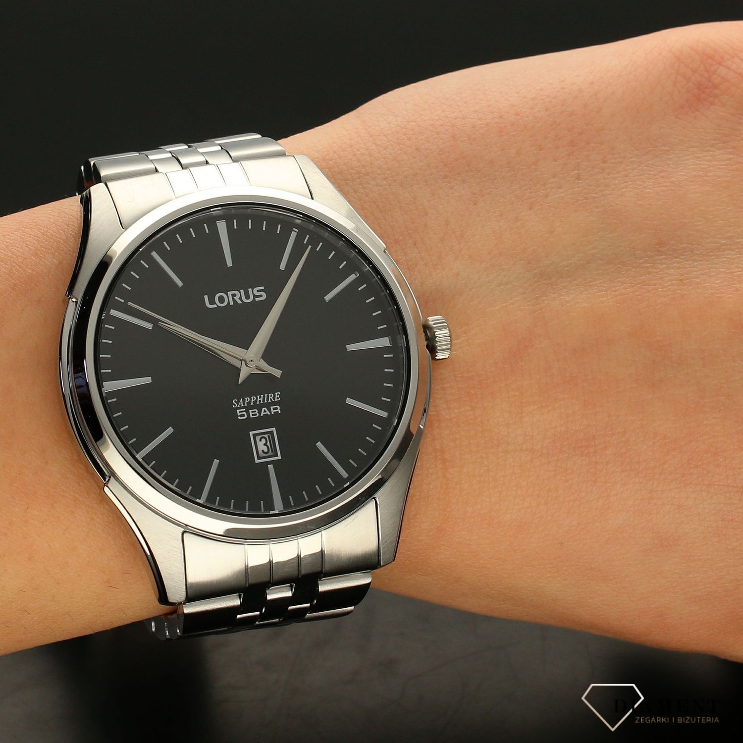 Zegarek męski na bransolecie z szafirowym szkłem RH945NX9 (2).jpg