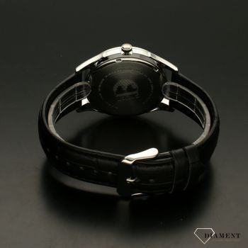 Zegarek męski na czarnym pasku Lorus RH951NX9  z czarną tarcza i czarnymi cyframi. Czytelny zegarek na prezent dla taty (4).jpg
