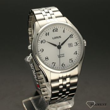 Zegarek męski na bransolecie stalowej Lorus RH953NX9  ze srebrną tarcza i czarnymi cyframi.  (1).jpg