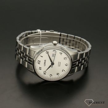 Zegarek męski na bransolecie stalowej Lorus RH953NX9  ze srebrną tarcza i czarnymi cyframi.  (3).jpg