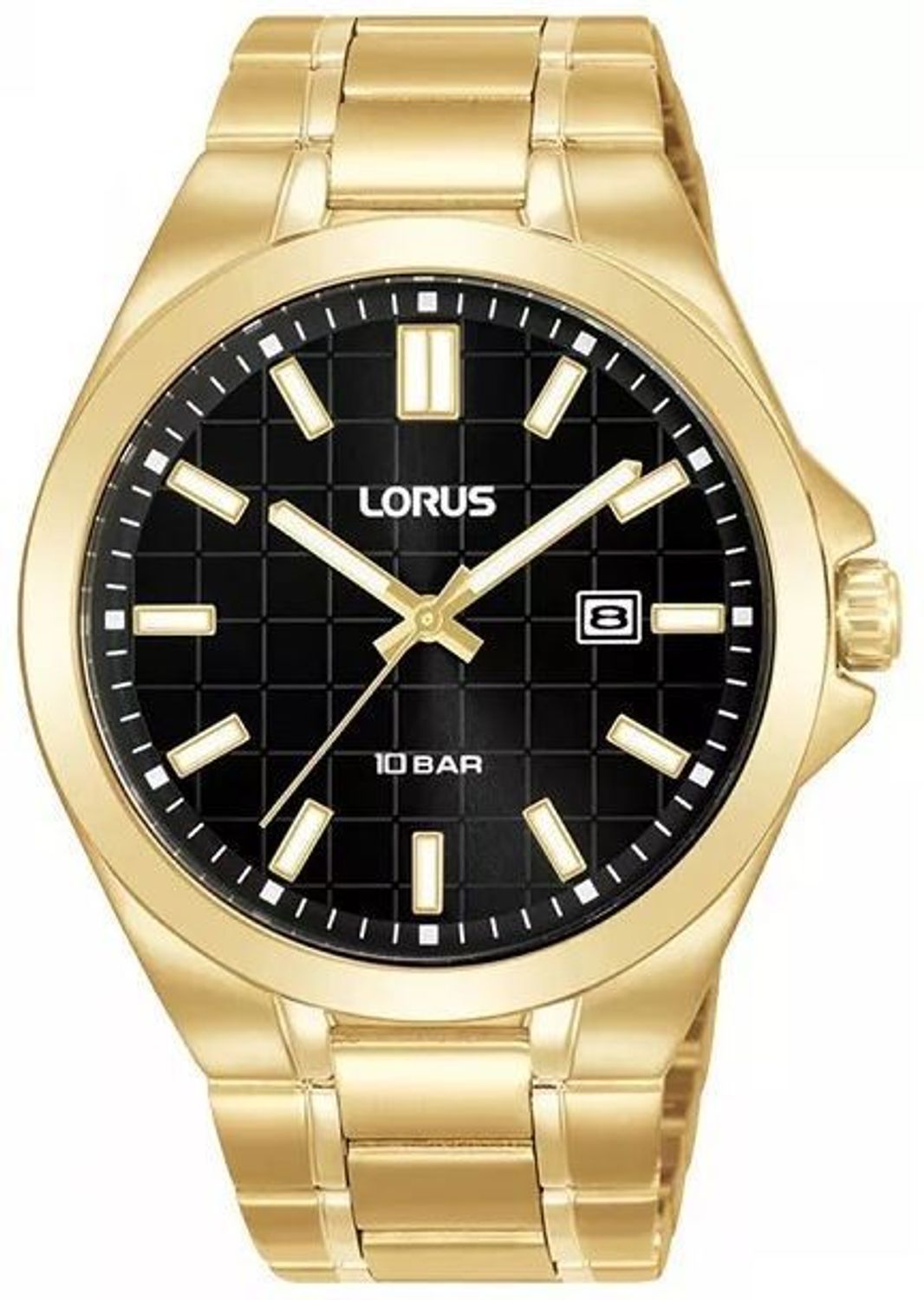 Złoty zegarek męski Lorus RH962QX9 na bransolecie – klasyczny design i japońska precyzja.jpg