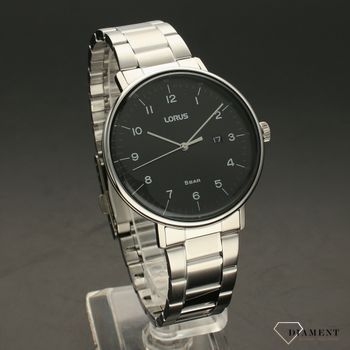 Zegarek męski na bransolecie, klasyczny z czarną tarczą Lorus RH977MX9 (1).jpg
