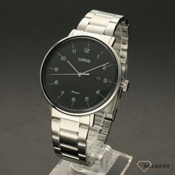 Zegarek męski na bransolecie, klasyczny z czarną tarczą Lorus RH977MX9 (2).jpg
