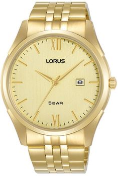 Zegarek męski Lorus RH990PX9. Zegarek męski Lorus na bransolecie RH990PX9 w złotym kolorze wyposażony jest w kwarcow.jpg