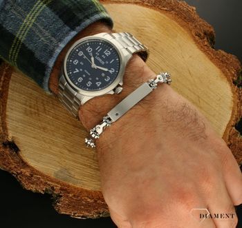 Zegarek męski Lorus na bransolecie z niebieską tarczą RH993NX9.  Zegarek męski w stylu minimalistycznym, który swoim wyglądem sprawia, że jest ponad (1).jpg