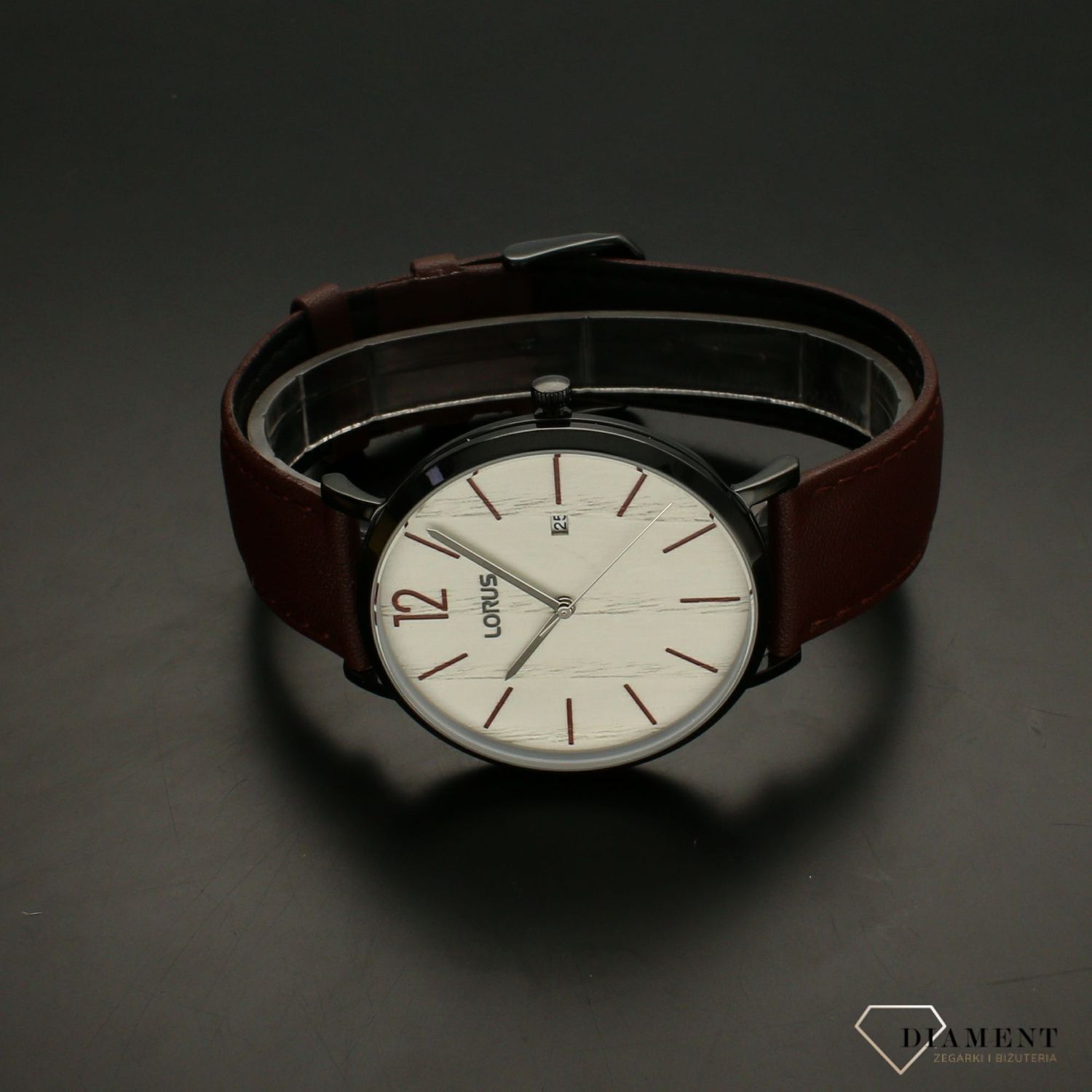 Zegarek męski na brązowym pasku 'Wood Design' RH999MX9.webp