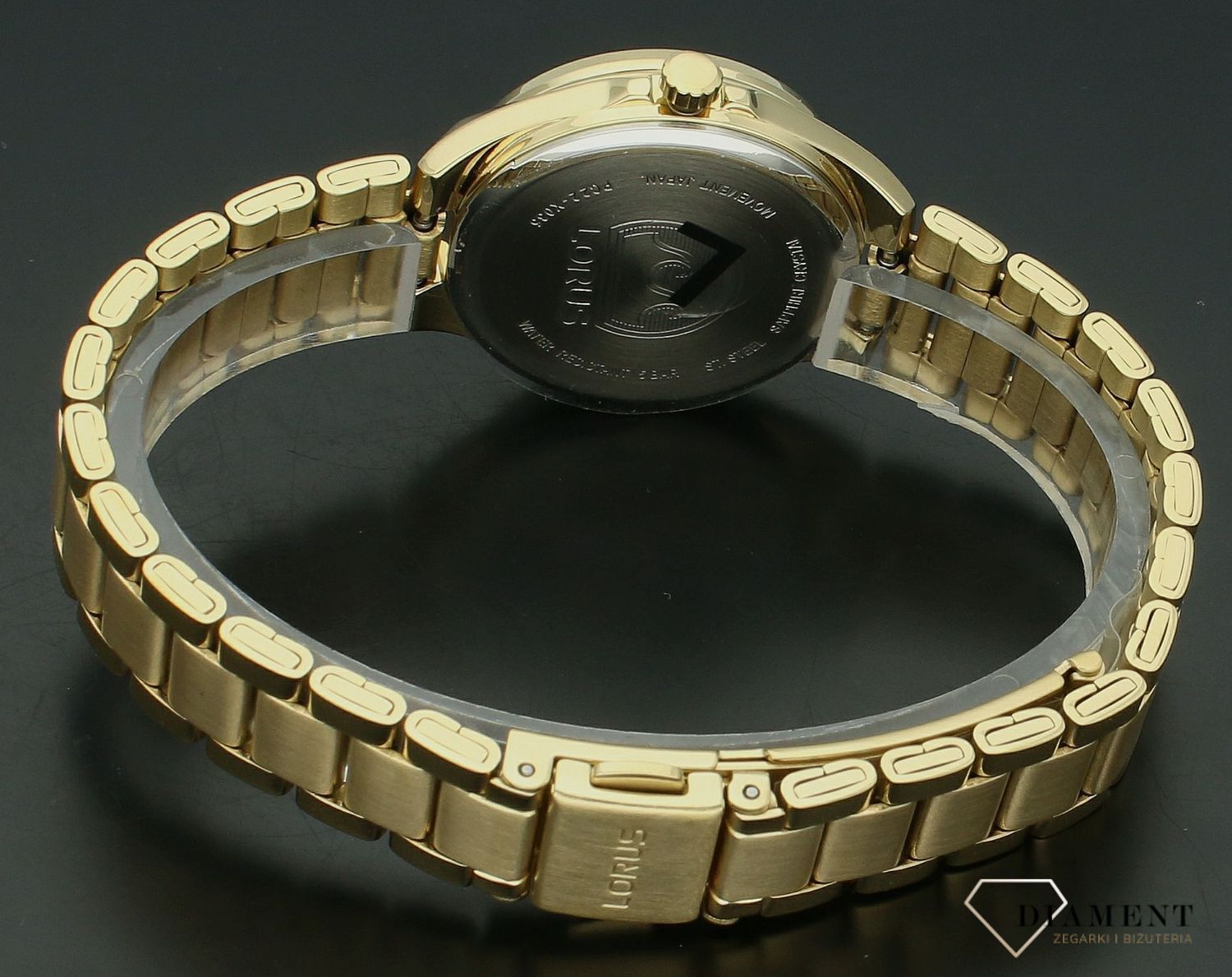 Zegarek damski złoty z szafirowym szkłem Lorus RJ272BX9.jpg