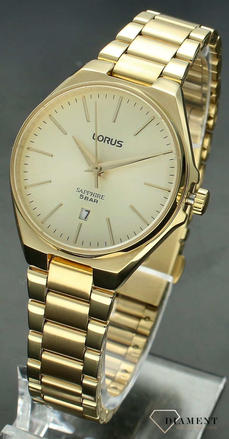 Zegarek damski złoty z szafirowym szkłem Lorus RJ272BX9.jpg