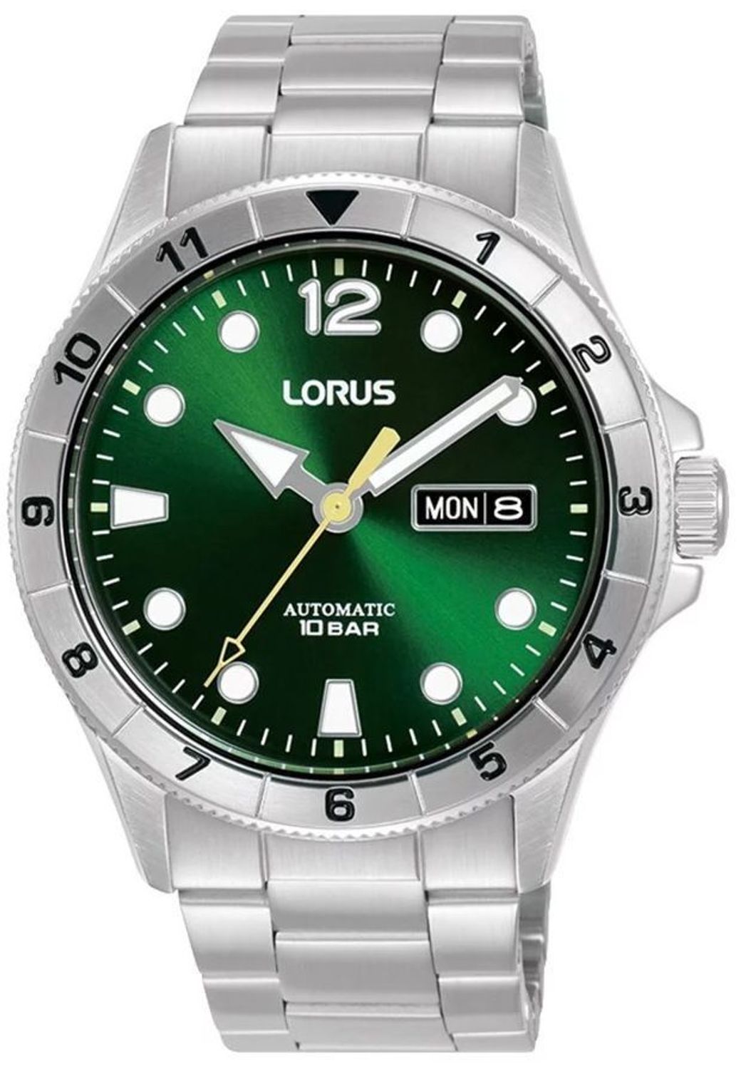 Zegarek męski Lorus RL463BX9 Automatic – stal szlachetna, zielona tarcza, 100m wodoszczelności.jpg