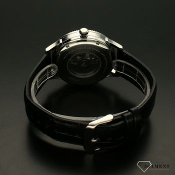 Zegarek męski LORUS Automatyczny Czarny pasek RL477AX9G. Klasyczny zegarek japońskiej marki Lorus z automatycznym mechanizmem. Zegarek męski z szara tarczą i srebrnymi indeksami (1).jpg
