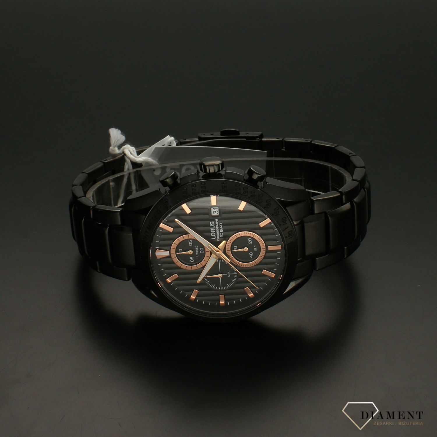 Zegarek męski LORUS na bransolecie 'Czarny Design' RM301HX9v.jpg