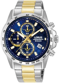 Zegarek męski Lorus RM311KX9 Chronograph – granatowa tarcza, bicolor, tachymetr, 100M.jpg