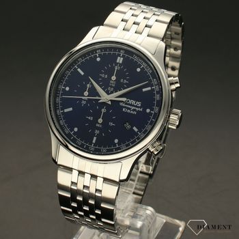 Zegarek męski na bransolecie z niebieską tarczą Lorus RM313GX9 (2).jpg