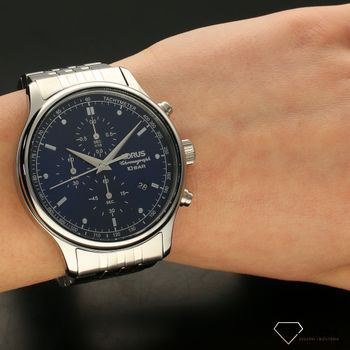 Zegarek męski na bransolecie z niebieską tarczą Lorus RM313GX9 (5).jpg