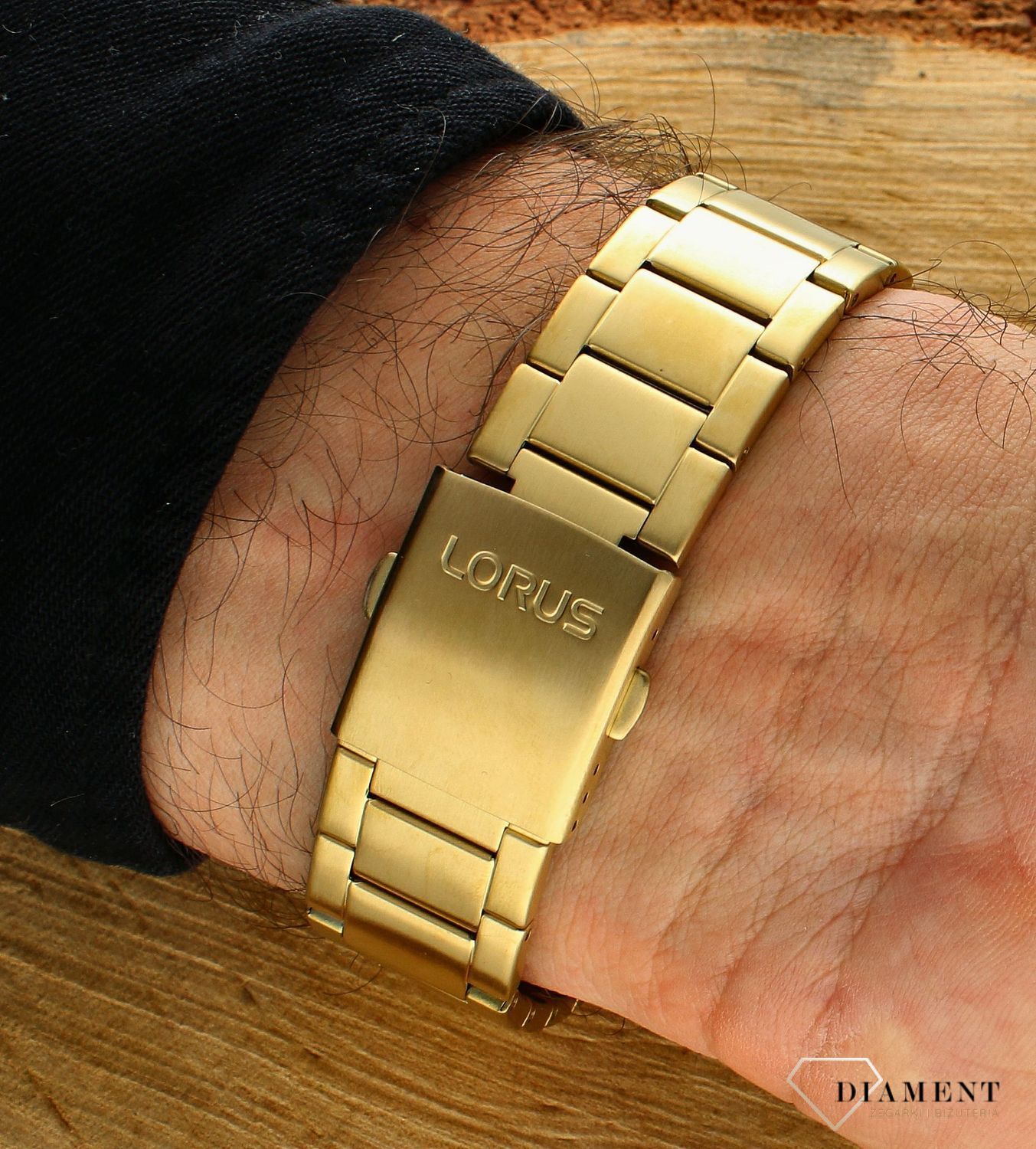 Zegarek męski Lorus na złotej bransolecie RM314JX9.jpg