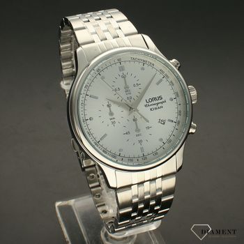 Zegarek męski na bransolecie ze srebrną  tarczą i funkcją chronografu RM315GX9 ✓  (1).jpg