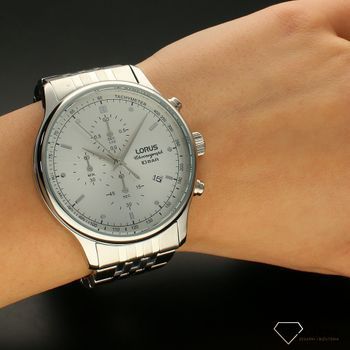 Zegarek męski na bransolecie ze srebrną  tarczą i funkcją chronografu RM315GX9 ✓  (5).jpg