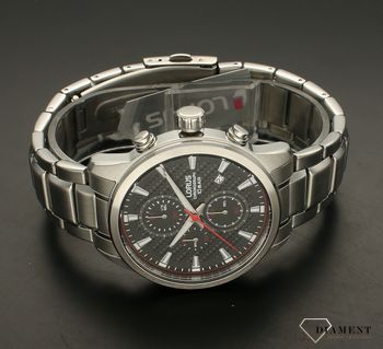 Zegarek męski Lorus na bransolecie chronograf RM327HX9.  Zegarek z funkcją chronografu ( w postaci małych tarcz, umieszczonych na tarczy głównej) jest to zegarek wzbogacony stoperem. Wygodny datownik umieszczony na tarczy (1 (4).jpg