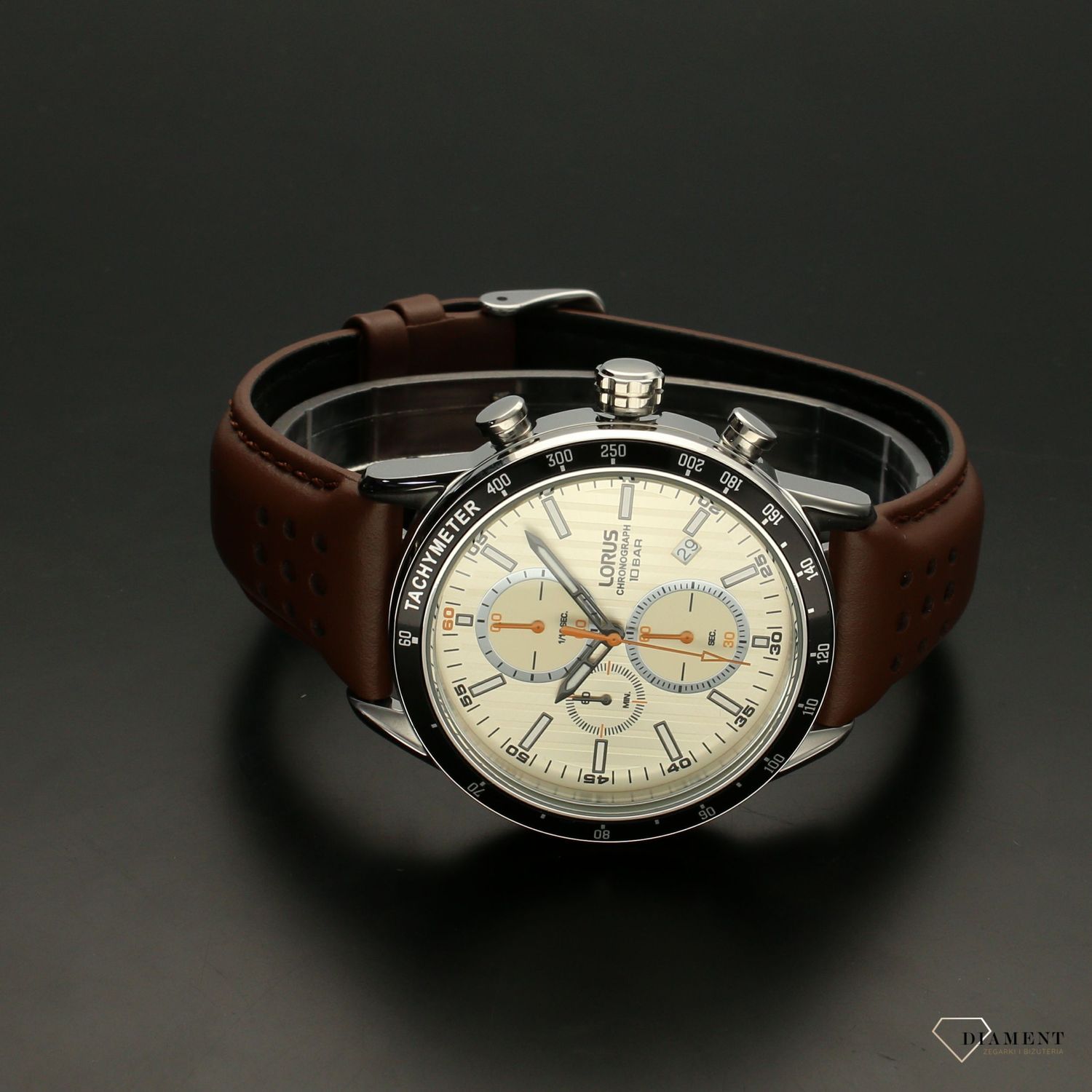 Zegarek męski Lorus ''Brązowy chrono'' RM339GX9.jpg