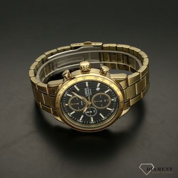 Zegarek męski na złotej bransolecie z czarną tarczą marki Lorus o symbolu RM348HX9. ✓  (3).jpg