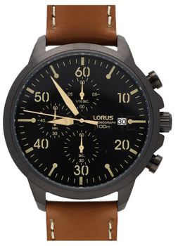 Zegarek męski na brązowym pasku Lorus RM349EX9.jpg
