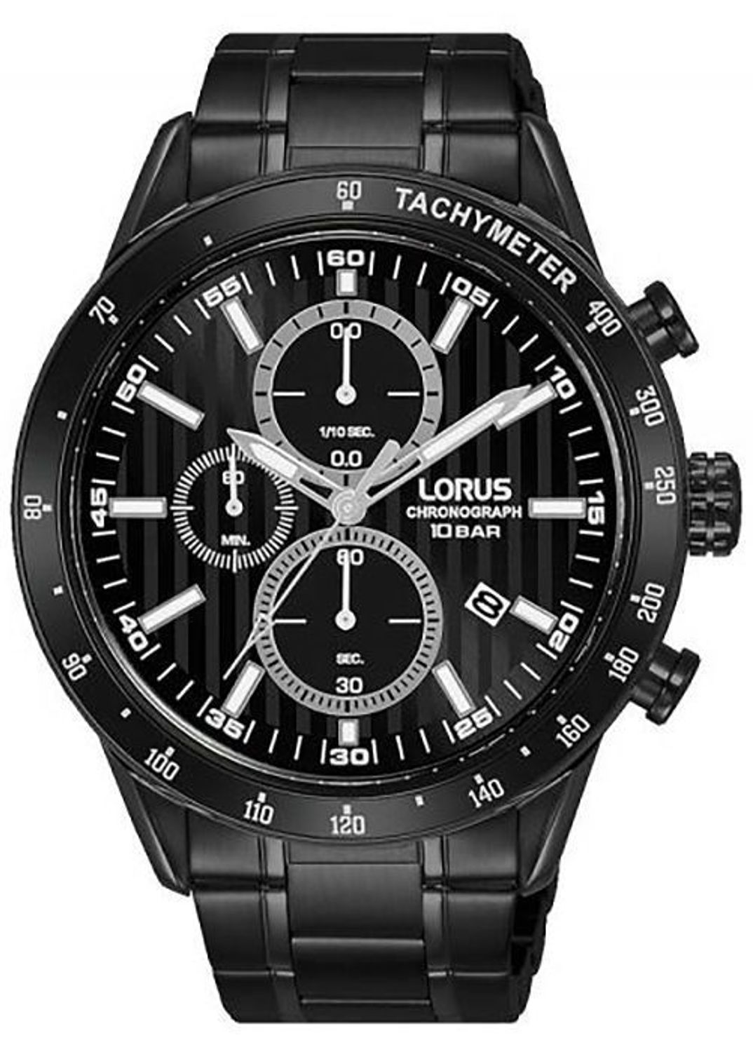 Zegarek męski Lorus na czarnej bransolecie RM349HX9.jpg