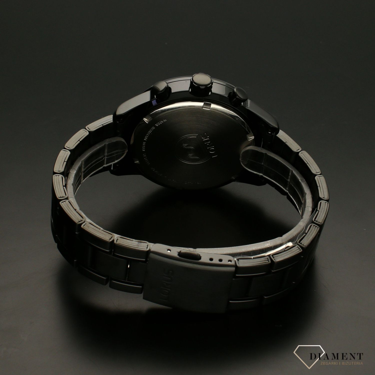 Zegarek męski Lorus na czarnej bransolecie RM349HX9.jpg