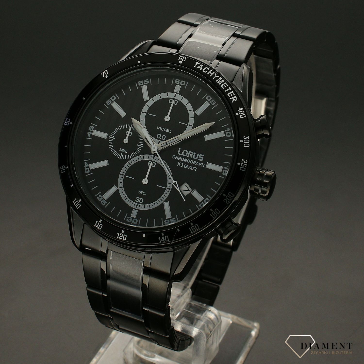 Zegarek męski Lorus na czarnej bransolecie RM349HX9.jpg
