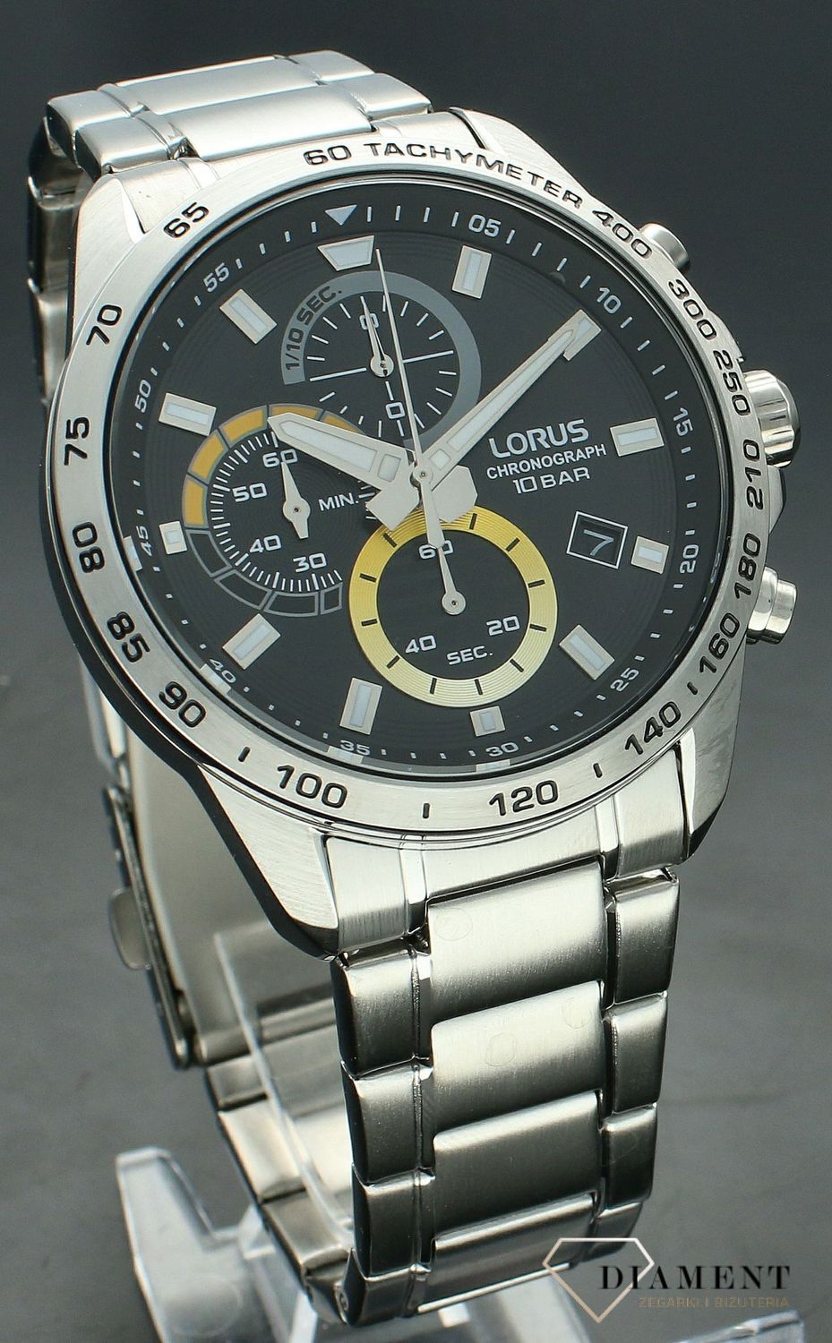 Zegarek męski Lorus Chronograph RM351JX9.  Zegarek męski na bransolecie. Zegarek Lorus z chronografem. Klasyczny zegarek męski Lorus. Zegarek męski idealny na prezent..jpg