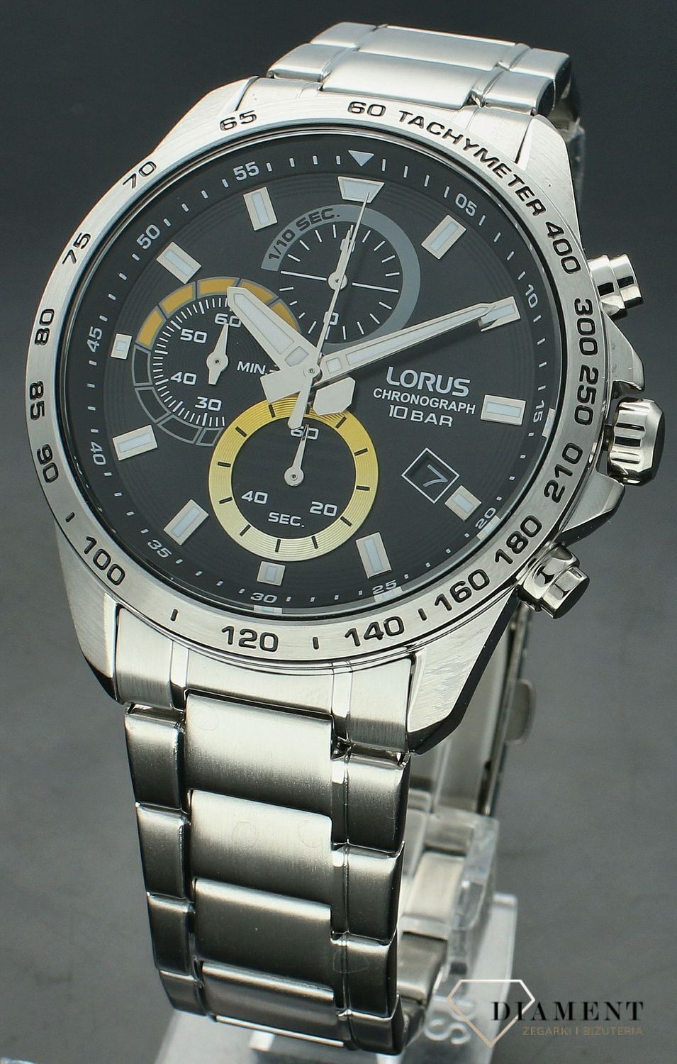 Zegarek męski Lorus Chronograph RM351JX9.  Zegarek męski na bransolecie. Zegarek Lorus z chronografem. Klasyczny zegarek męski Lorus. Zegarek męski idealny na prezent..jpg